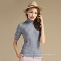 Venda por atacado China Supplier Spring High Neck Wool Cashmere Blend Sweater For Women